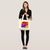 Wellen der Liebe_ Jumbo Stoffbeutel (Vorderseite (Model))
