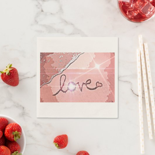 Wellen der Liebe Serviette (Beispiel)