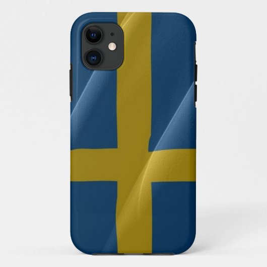 Wellen der schwedischen Flagge - Case-Mate iPhone Hülle (Rückseite)