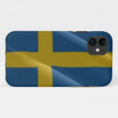 Wellen der schwedischen Flagge - Case-Mate iPhone Hülle (Rückseite (Horizontal))