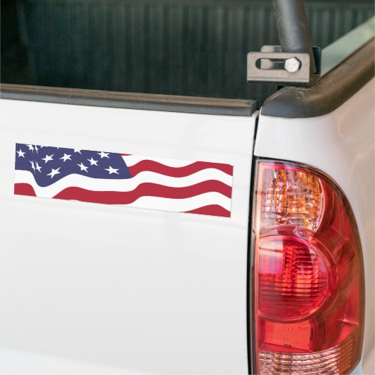 Wellen der US-Flagge Autoaufkleber (Auf Lkw)