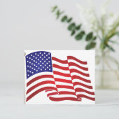 Wellen der US-Flagge Postkarte (Stehend Vorderseite)