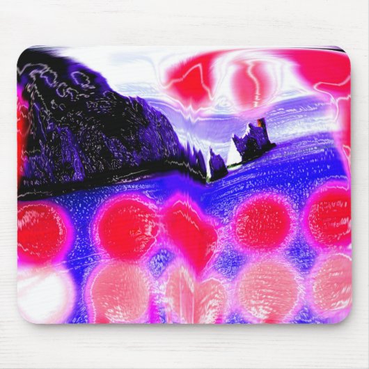 Wellen der Zeitkunst Mousepad (Vorne)