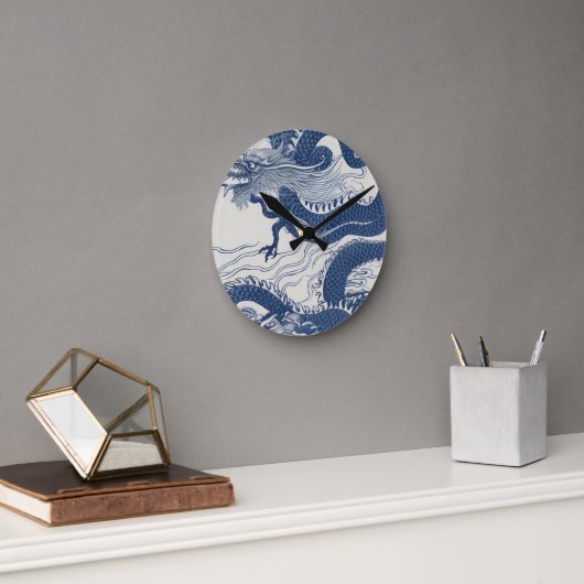 Wellen des Drachen Runde Wanduhr (Büro)