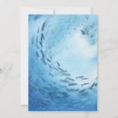 Wellen des Leuchtturms für Nautic Wedding Einladun Einladung (Rückseite)