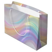 Wellen des Lichts Große Geschenktüte (Rückseite Schrägansicht)