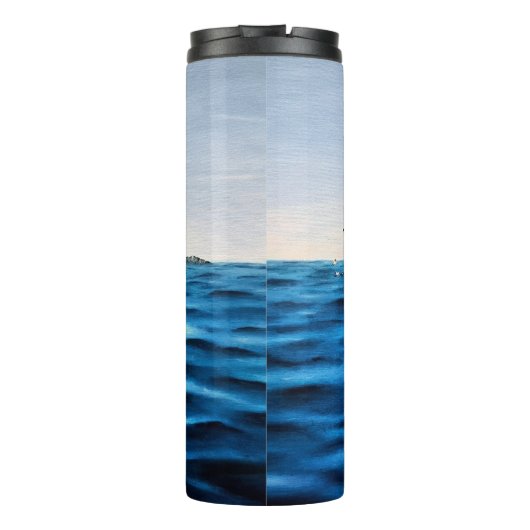 Wellen des Magischen Symphons der Adria-See Thermosbecher (Rückseite)