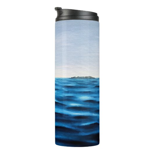 Wellen des Magischen Symphons der Adria-See Thermosbecher (Nach rechts gedreht)