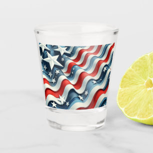 Wellen des Patriotismus Schnapsglas