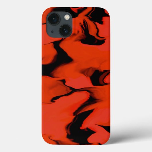 Wellen des Schwarz-Rot-Sumo-Designs Case-Mate iPhone Hülle (Rückseite)