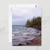 Wellen des Sees Superior Postkarte (Vorne/Hinten)