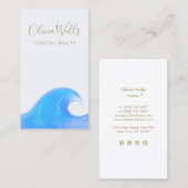 Wellen des tropischen Anwesens Visitenkarte (Vorne/Hinten)