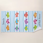 Wellen des tropischen Fisches Strandtuch (Vorderseite)