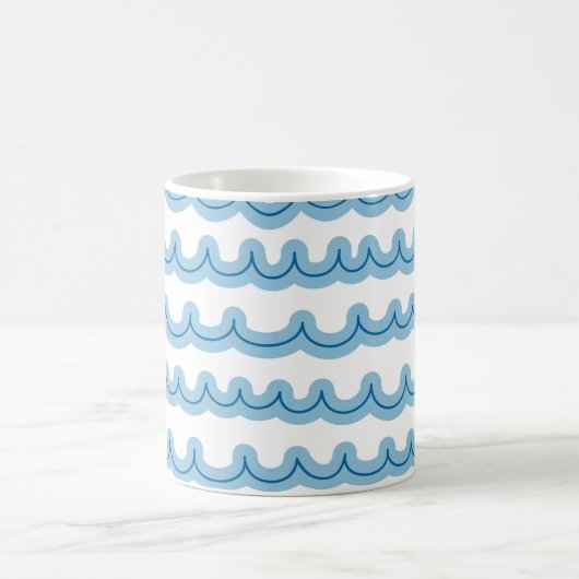 Wellen des Weißen Ozeans Kaffeetasse (Mittel)