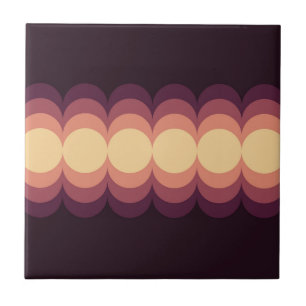 Wellen-Design in Beige, Rosa und Lila Fliese