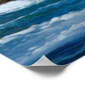 Wellen, die am Strand abstürzen Poster (Ecke)