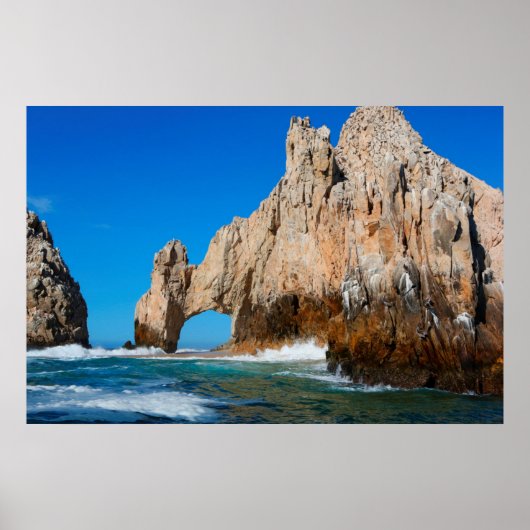 Wellen, die am Strand abstürzen Poster (Vorne)