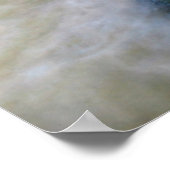 Wellen, die auf Felsen an der Küste abstürzen Poster (Ecke)