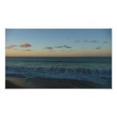 Wellen, die in der Sonnenuntergang-Landschaft abst Fotodruck (Vorne)