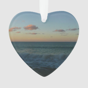 Wellen, die in der Sonnenuntergang-Landschaft abst Ornament