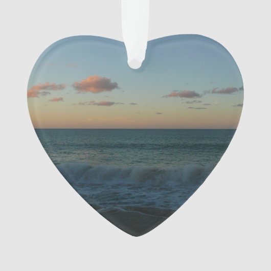 Wellen, die in der Sonnenuntergang-Landschaft abst Ornament (Vorderseite)