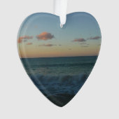 Wellen, die in der Sonnenuntergang-Landschaft abst Ornament (Vorderseite)