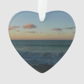 Wellen, die in der Sonnenuntergang-Landschaft abst Ornament (Rückseite)