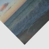 Wellen, die in der Sonnenuntergang-Landschaft abst Seidenpapier (Ausschnitt)