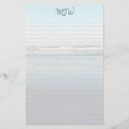 Wellen, die in Mit Monogramm Schriftpapier mit Lin Briefpapier