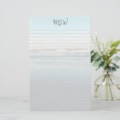 Wellen, die in Mit Monogramm Schriftpapier mit Lin Briefpapier (Stehend Vorderseite)