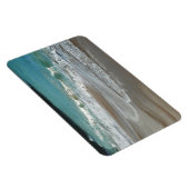 Wellen, die sich am türkisblauen Meer am Strand sa Magnet (Rechte Seite)