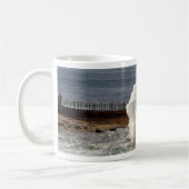Wellen, die Siegel La Jolla zerschmettern Kaffeetasse (Links)