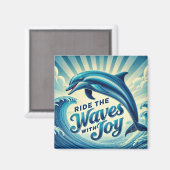 Wellen-Dolphin Magnet (Vorderseite/Rückseite)