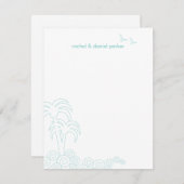 Wellen drehen Danke Karte - Robin's Ei Blue (Vorne/Hinten)