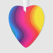 Wellen-Farbe - Acrylherz-Verzierung Ornament (Vorderseite)