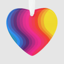 Wellen-Farbe - Acrylherz-Verzierung Ornament