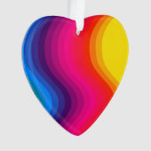 Wellen-Farbe - Acrylherz-Verzierung Ornament (Vorderseite)