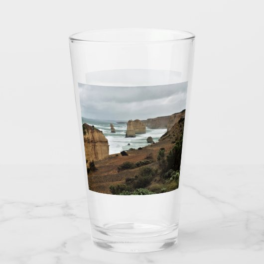 Wellen gegen die Zeit - Great Ocean Road Glas (Rückseite)