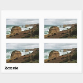 Wellen gegen die Zeit - Great Ocean Road Rechteckiger Aufkleber (Blatt)