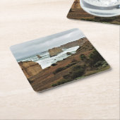 Wellen gegen die Zeit - Great Ocean Road Rechteckiger Pappuntersetzer (angewinkelt)