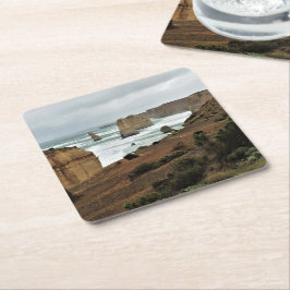 Wellen gegen die Zeit - Great Ocean Road Rechteckiger Pappuntersetzer