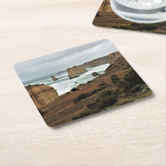 Wellen gegen die Zeit - Great Ocean Road Rechteckiger Pappuntersetzer (angewinkelt)