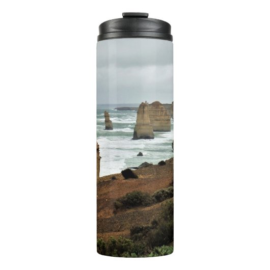 Wellen gegen die Zeit - Great Ocean Road Thermosbecher (Vorderseite)