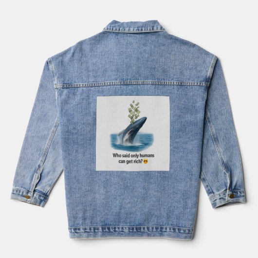 Wellen, Geld machen - Whale Power Poster Jeansjacke (Rückseite)
