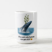 Wellen, Geld machen - Whale Power Poster Kaffeetasse (Mittel)