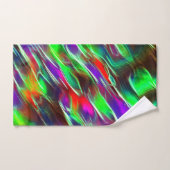 Wellen, grün, rot, lila und lila badhandtuch set (Handtuch)