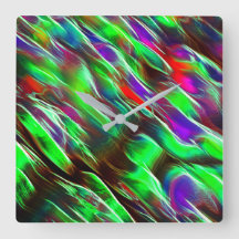 Wellen, grün, rot, lila und lila