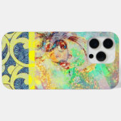 WELLEN / Hellgelbe blaue Wirbel in goldenen Glitze Case-Mate iPhone Hülle (Rückseite (Horizontal))