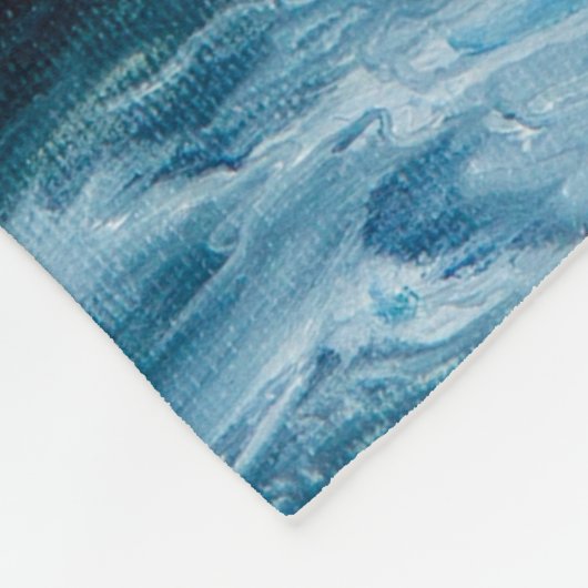 Wellen im Meer. Moderner Impressionismus, Modernis Fleecedecke (Ecke)