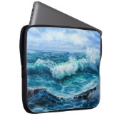 Wellen im Meer. Moderner Impressionismus, Modernis Laptopschutzhülle (Vorne Rechts)